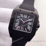 Swiss Cartier Santos 100th Anniversary Carbon Replica Watch 42mm Men's